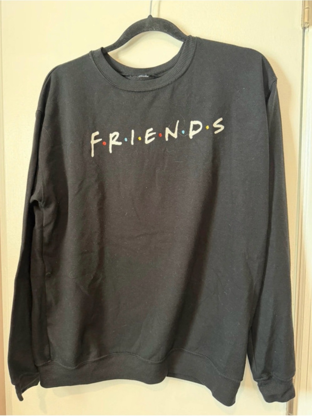 Black 'FRIENDS' Logo Crewneck Sweatshirt